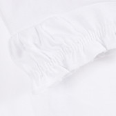 Памучна блуза с къс ръкав за бебе за момиче бяла Tape a l'oeil 171467 3