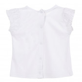 Памучна блуза с къс ръкав за бебе за момиче бяла Tape a l'oeil 171468 4