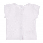 Памучна тениска с фигурален принт и апликация за бебе, бяла Tape a l'oeil 171476 4