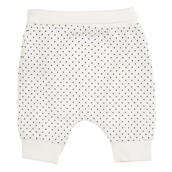 Памучни панталони за бебе бели Tape a l'oeil 171493 