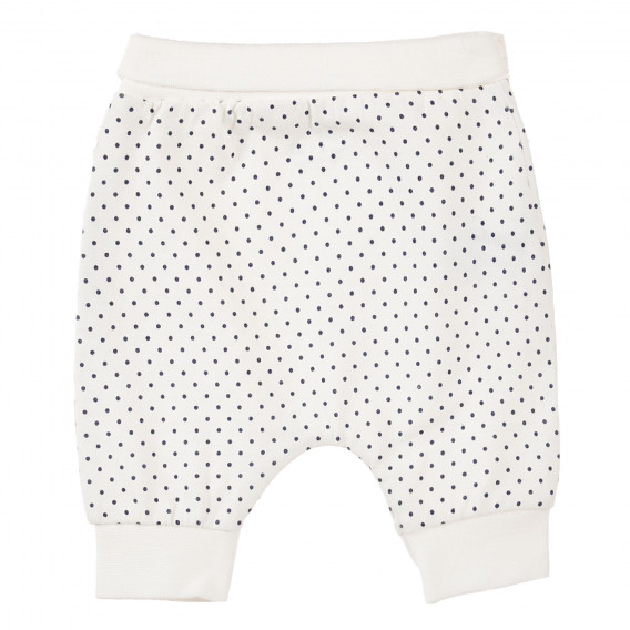 Памучни панталони за бебе бели Tape a l'oeil 171494 2