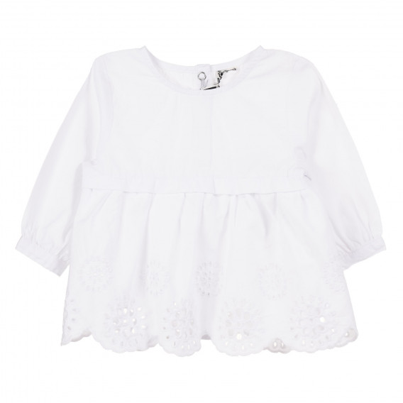Памучна рокля за бебе момиче бяла Tape a l'oeil 171537 