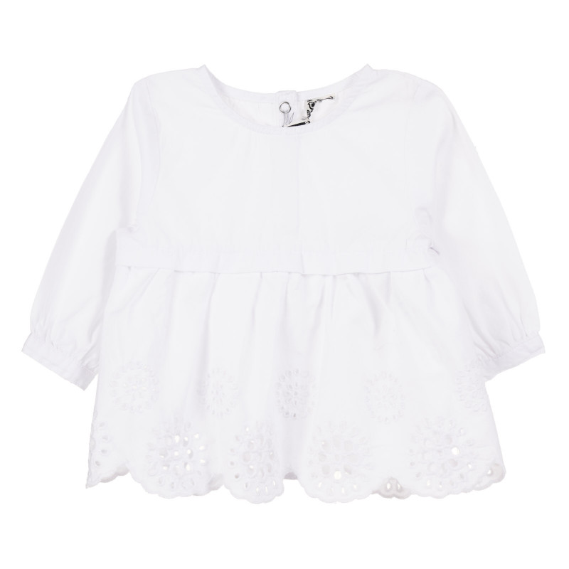 Памучна рокля за бебе момиче бяла  171537