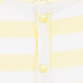 Памучен гащеризон за бебе в бяло и жълто Tape a l'oeil 171585 2