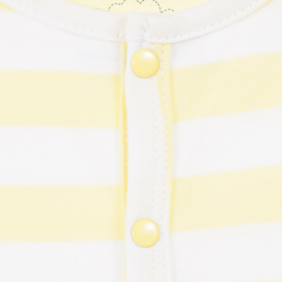 Памучен гащеризон за бебе в бяло и жълто Tape a l'oeil 171585 2