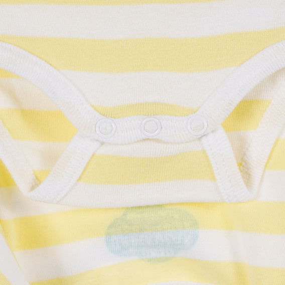 Памучно боди за бебе в бяло и жълто Tape a l'oeil 171590 3