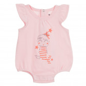 Памучно боди за бебе за момиче розово Tape a l'oeil 171680 