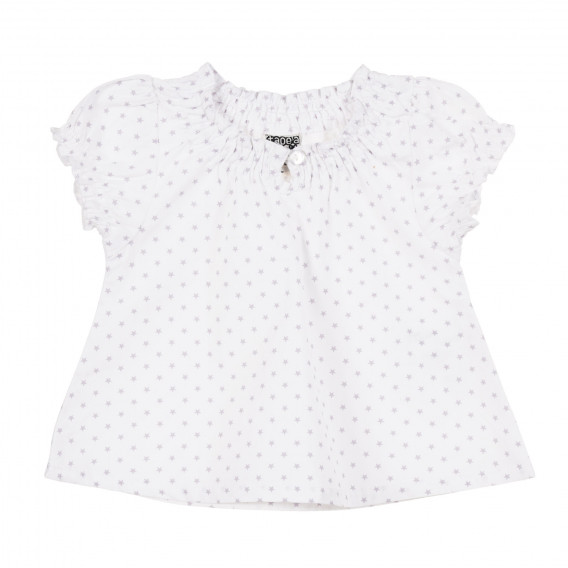 Памучна рокля за бебе за момиче бяла Tape a l'oeil 171684 