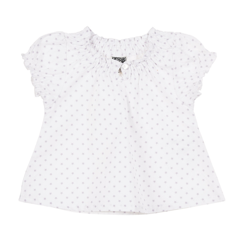 Памучна рокля за бебе за момиче бяла  171684