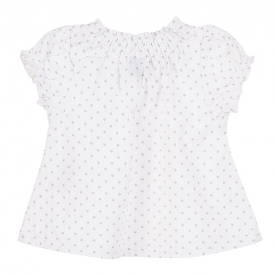 Памучна рокля за бебе за момиче бяла Tape a l'oeil 171687 4