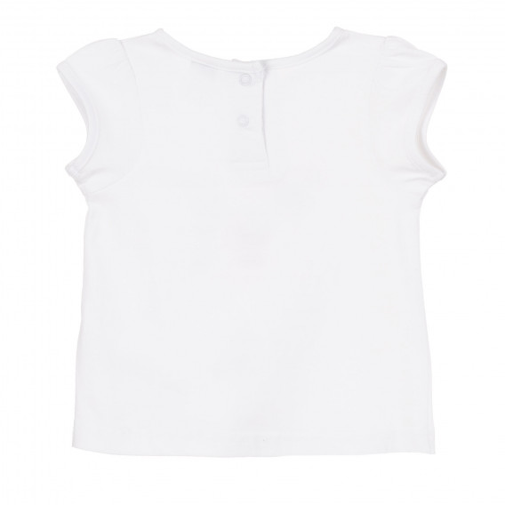 Памучна тениска с графичен принт на сладоледи за бебе, бяла Tape a l'oeil 171699 4
