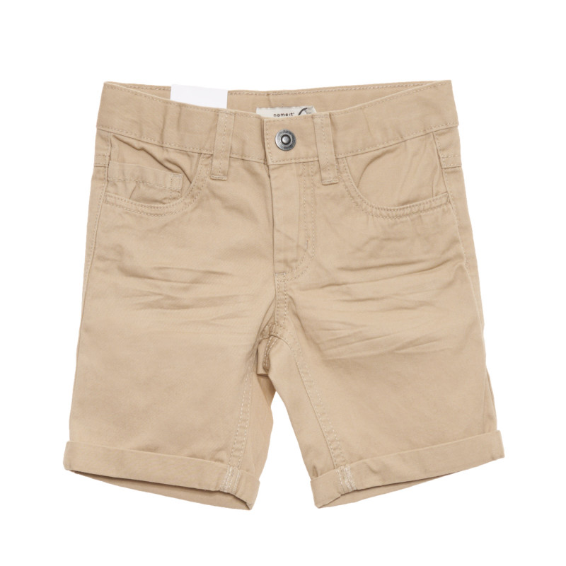 Къси панталони от органичен памук за момче бежови  171767