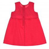 Памучен комплект от рокля и гащички за бебе за момиче розов Benetton 171788 2