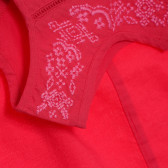 Памучен комплект от рокля и гащички за бебе за момиче розов Benetton 171793 7