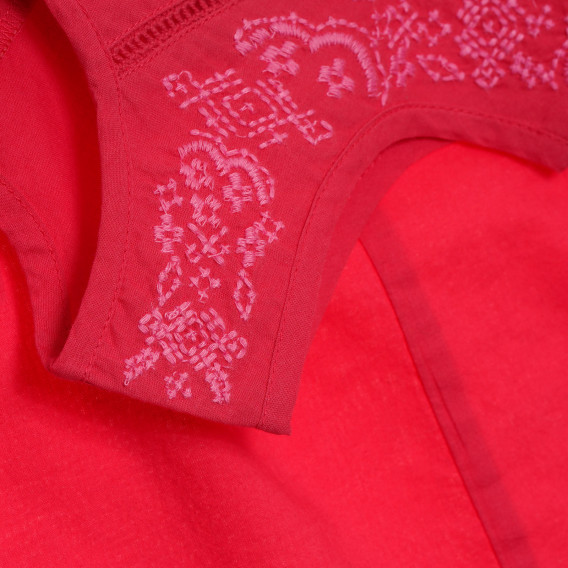 Памучен комплект от рокля и гащички за бебе за момиче розов Benetton 171793 7