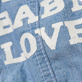 Памучно боди с джоб за бебе синьо Tape a l'oeil 171878 3