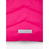Пухено яке със сваляща се качулка за момиче розово Name it 171935 2