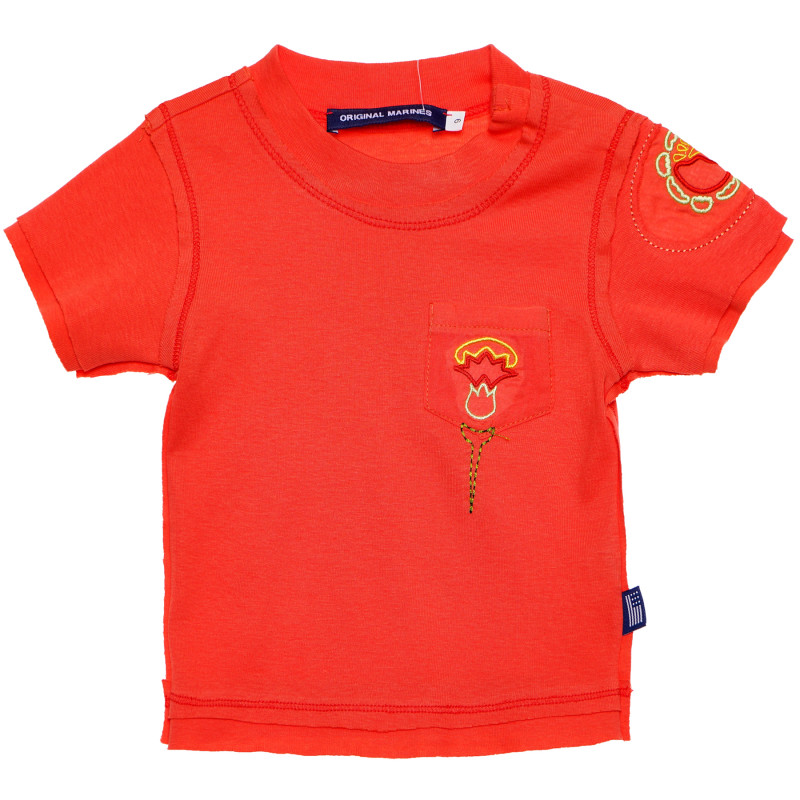 Памучна тениска за бебе за момиче розова  172091