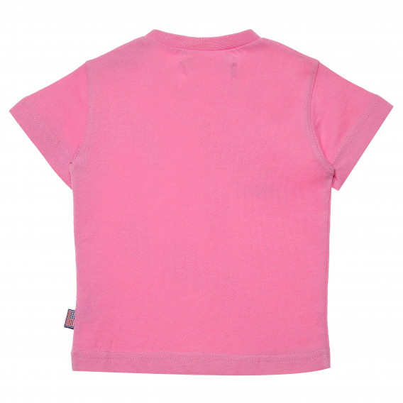 Памучна тениска за бебе за момиче розова Original Marines 172110 4