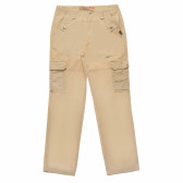 Памучен панталон за момче бежов Original Marines 172127 