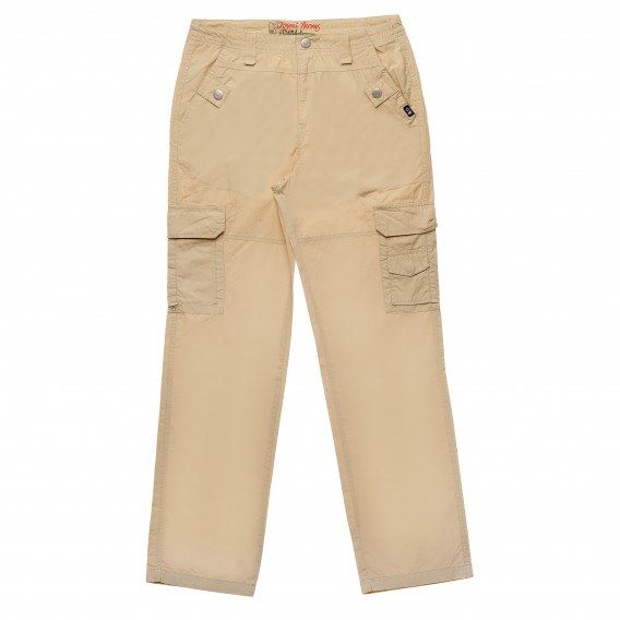 Памучен панталон за момче бежов Original Marines 172127 
