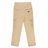 Памучен панталон за момче бежов Original Marines 172130 4