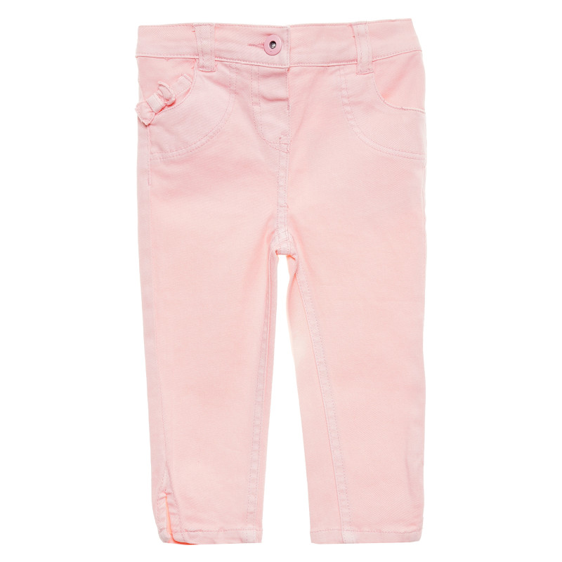 Памучен панталон за бебе за момиче розов  172153