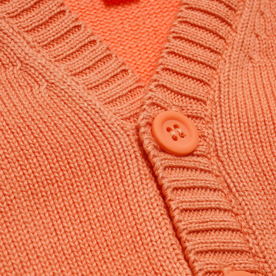 Жилетка с дълъг ръкав за бебе с копчета, оранжева Neck & Neck 172174 2
