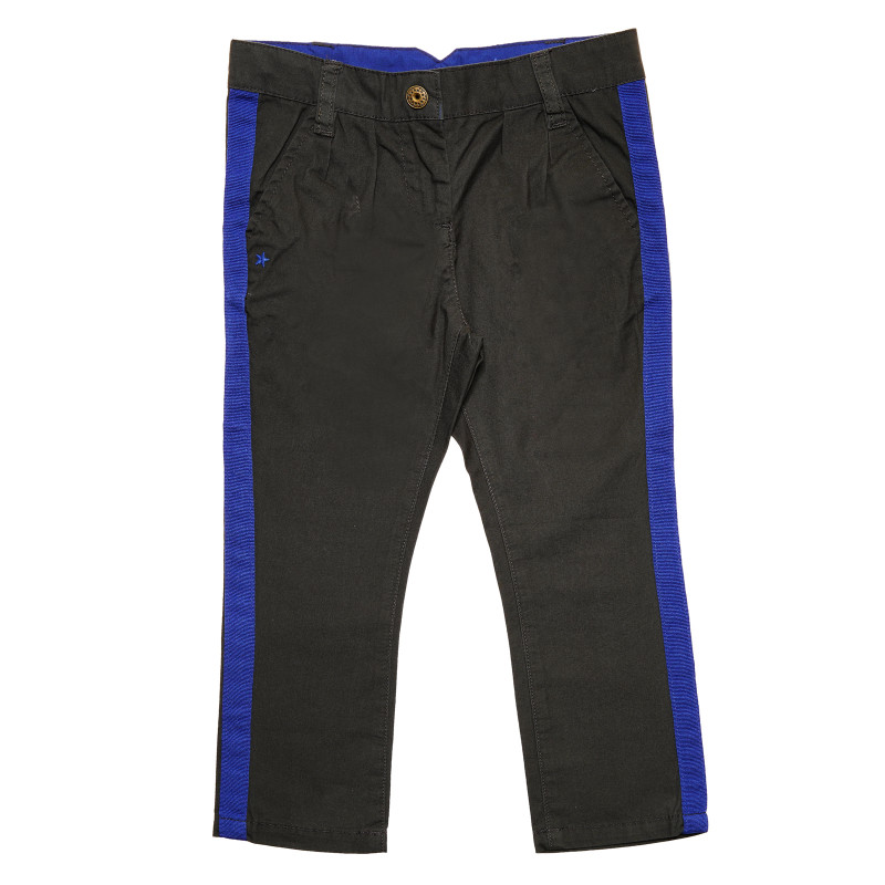 Памучен панталон в сиво и синьо за момче  172205