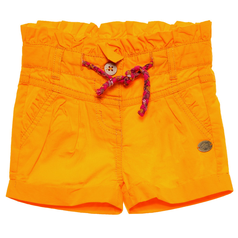 Памучен панталон за бебе за момиче оранжев  172213
