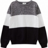 Пуловер от органичен памук в черно и сиво за момче Name it 173154 