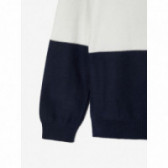 Пуловер от органичен памук в синьо и бяло за момче Name it 173158 2