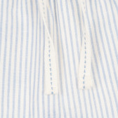 Памучен панталон за бебе в бяло и синьо Tape a l'oeil 173328 2