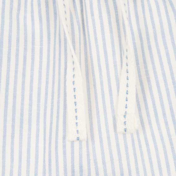 Памучен панталон за бебе в бяло и синьо Tape a l'oeil 173328 2