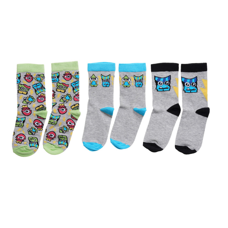 комплект чорапи за момче с цветни картинки  173645