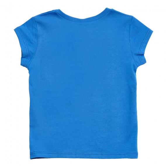 Памучна блуза с къс ръкав и лилаво сърце за бебе Benetton 173755 10