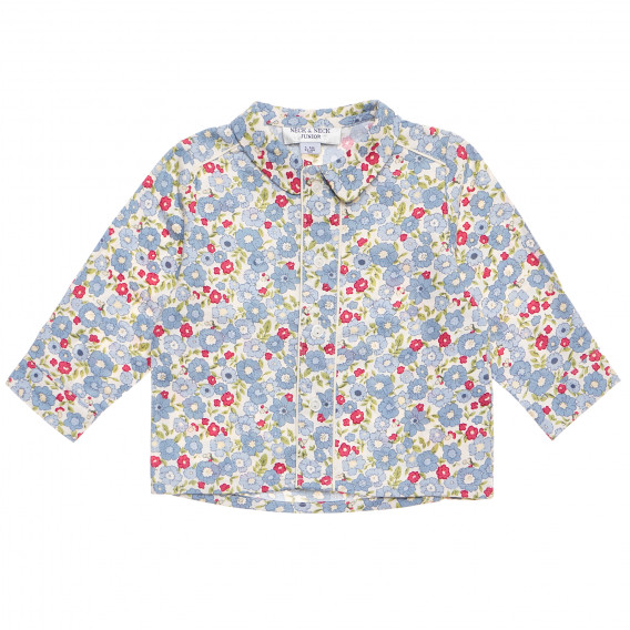 Памучна блуза за бебе за момиче многоцветна Neck & Neck 173804 