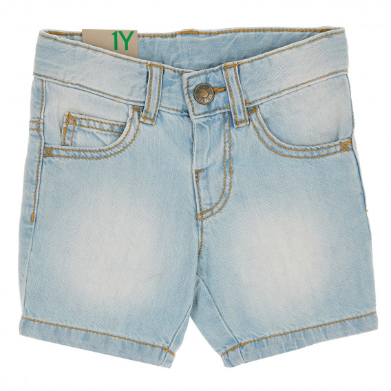 Къс дънков панталон в светлосин цвят за момче Benetton 174063 5