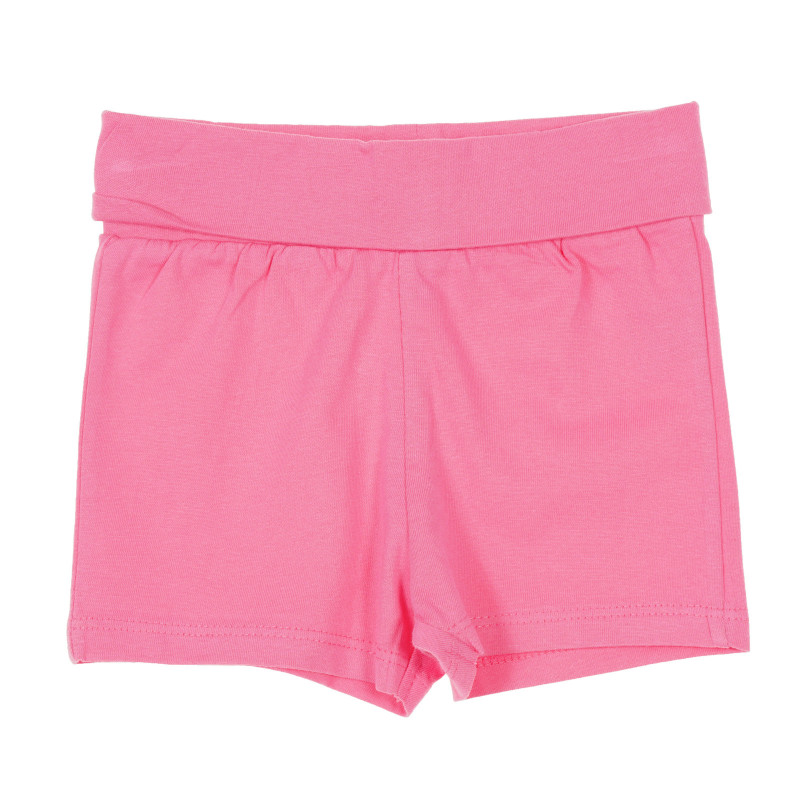Памучни къси панталони за момиче розови  174567