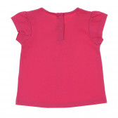Памучна тениска с апликация панделка за бебе, розова Tape a l'oeil 174860 2