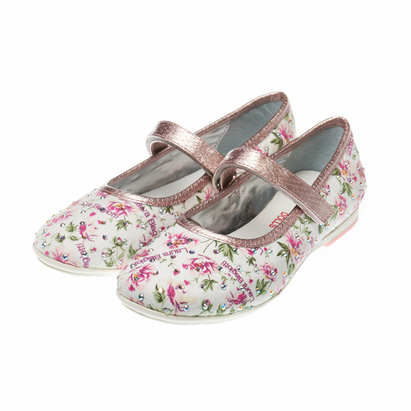 Обувки за момиче с принт на цветя  17490