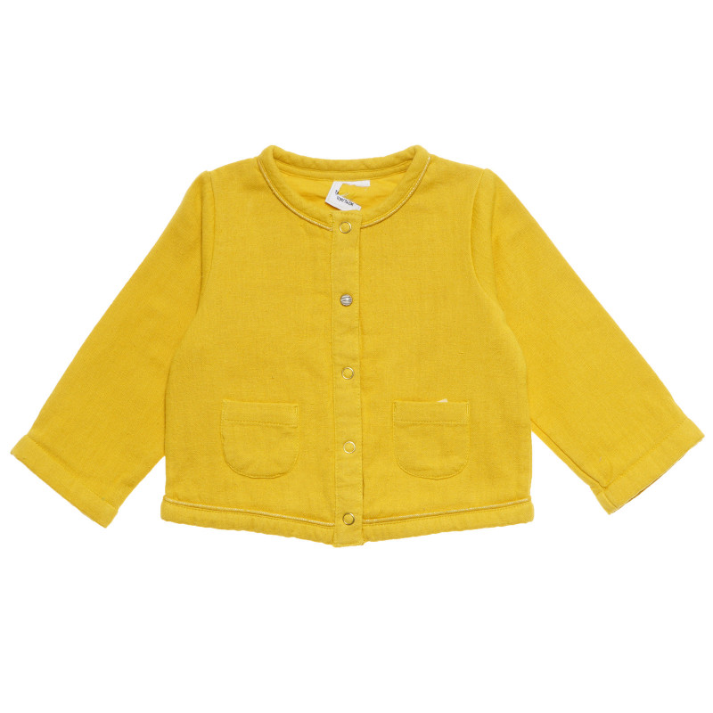Памучно яке за бебе за момиче жълто  175004