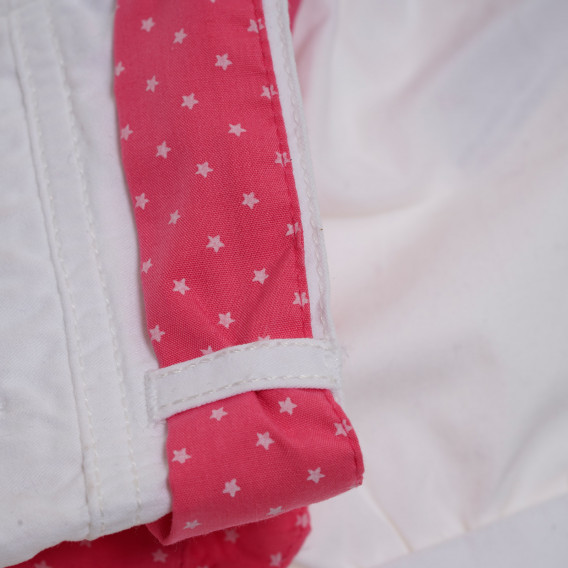 Памучни къси панталони за бебе за момиче бели Tape a l'oeil 175047 2
