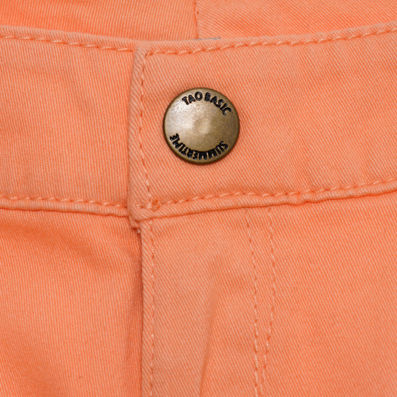 Памучен панталон в коралов цвят за момиче Tape a l'oeil 175091 2