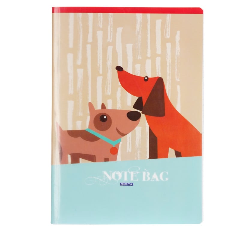Тетрадка Note bag кучета, A 4, 80 листа, широки редове  175378