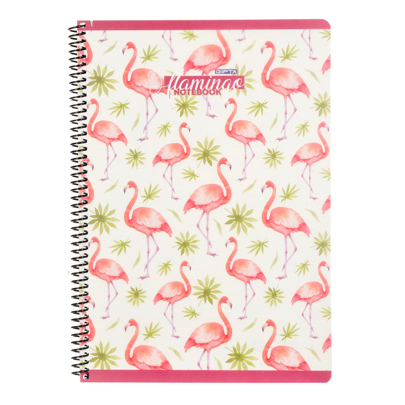 Тетрадка Flamingo, A 4, 80 листа, широки редове  175450