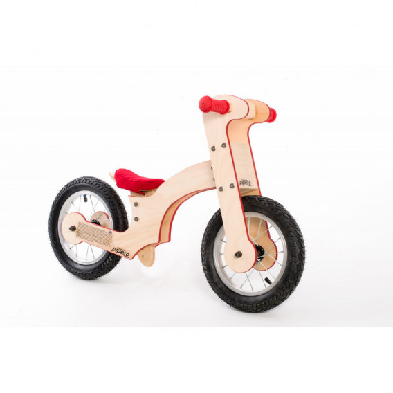 Дървено колело за баланс, Лили, 12", цвят: червен Pippello Bikes 175629 2