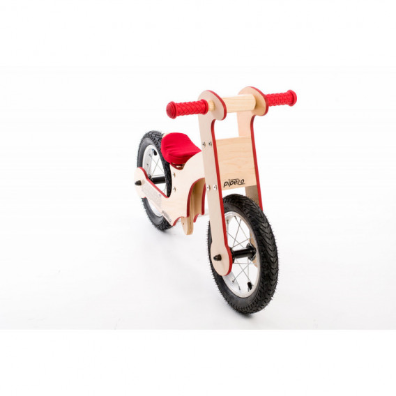 Дървено колело за баланс, Лили, 12", цвят: червен Pippello Bikes 175630 3