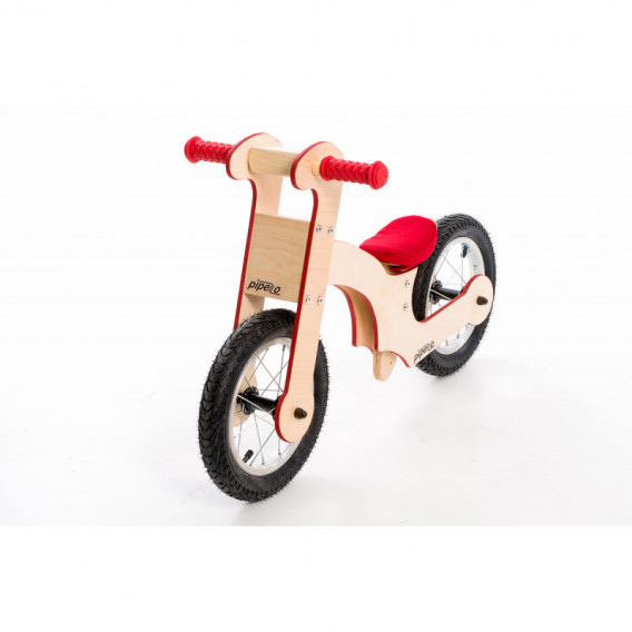 Дървено колело за баланс, Лили, 12", цвят: червен Pippello Bikes 175631 4