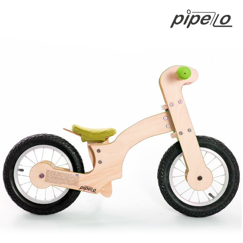 Дървено колело за баланс, Лили, 12", цвят: зелен  175632